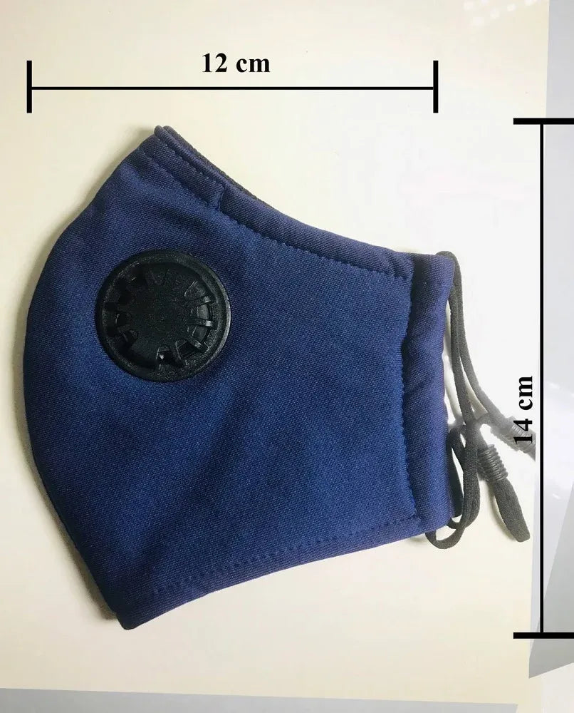 Adult Face Mask w/ 2 Filters Blue - Made in Vietnam – supplier product photo 2 of 4