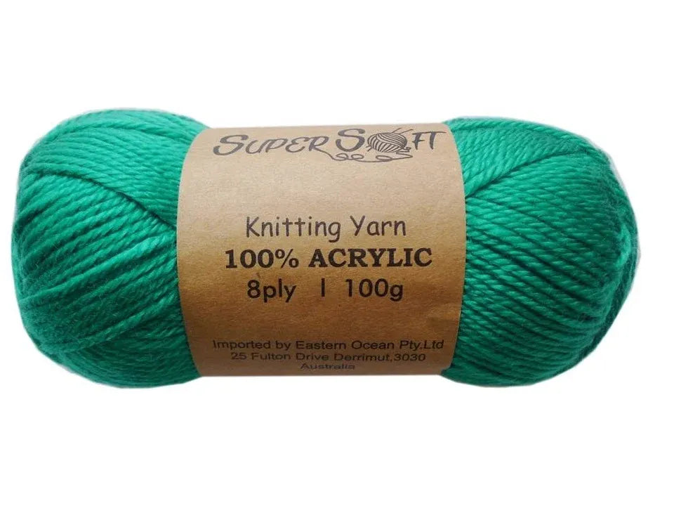 Bulk 12 Super Soft Knitting Yarn - Emerald Green