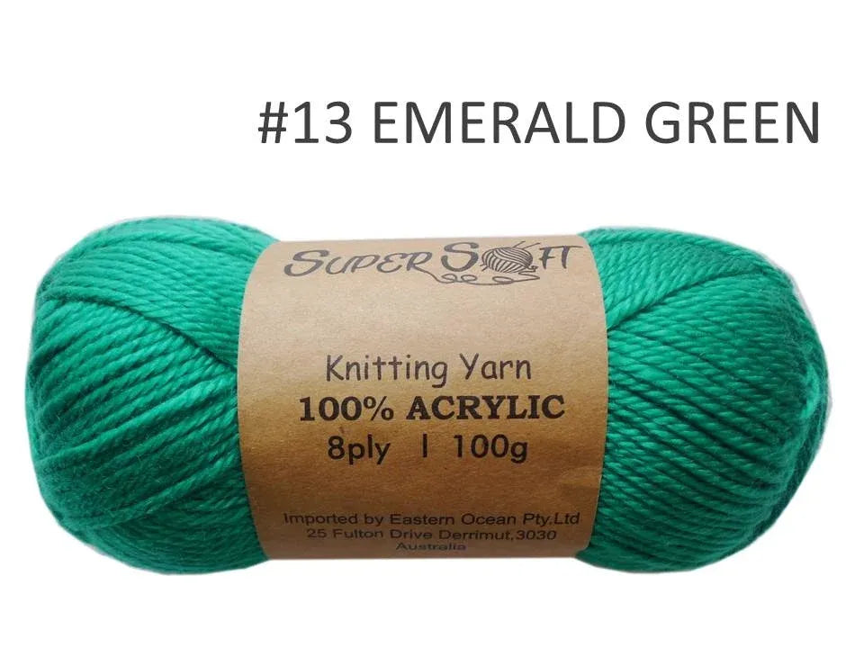 Bulk 12 Super Soft Knitting Yarn - Emerald Green