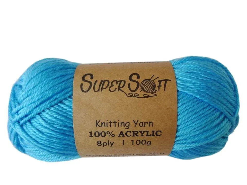 Bulk 12 Super Soft Knitting Yarn - Aqua