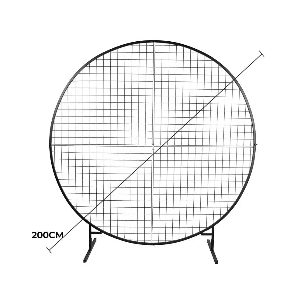 Sturdy Circular Flower Wall / Event Stand 200cm Diameter (Black Frame) — product image 2