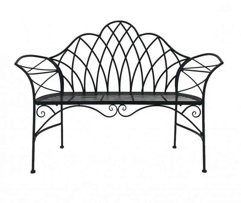 Garden Bench Black 134cm — product image 1
