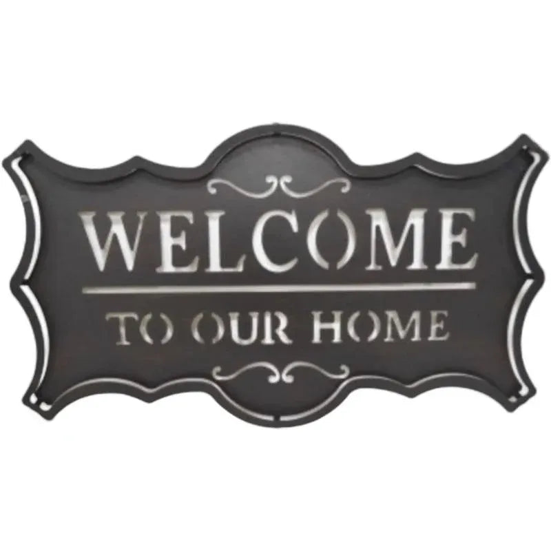 Welcome To Our Home Metal Sign 50cm — product image 1