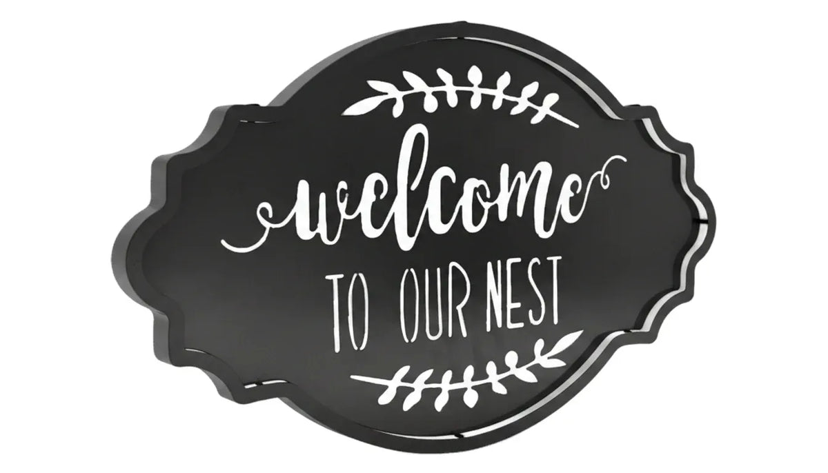 Welcome To Our Nest Metal Sign 50cm — product image 2