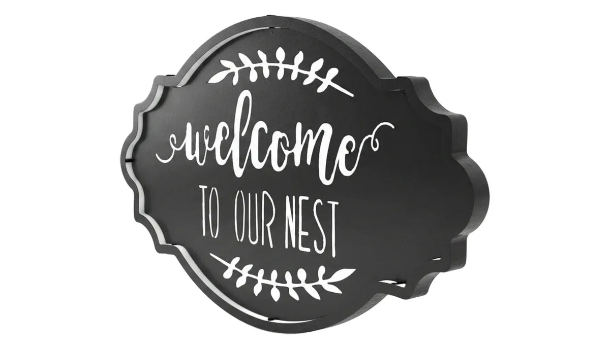 Welcome To Our Nest Metal Sign 50cm — product image 3