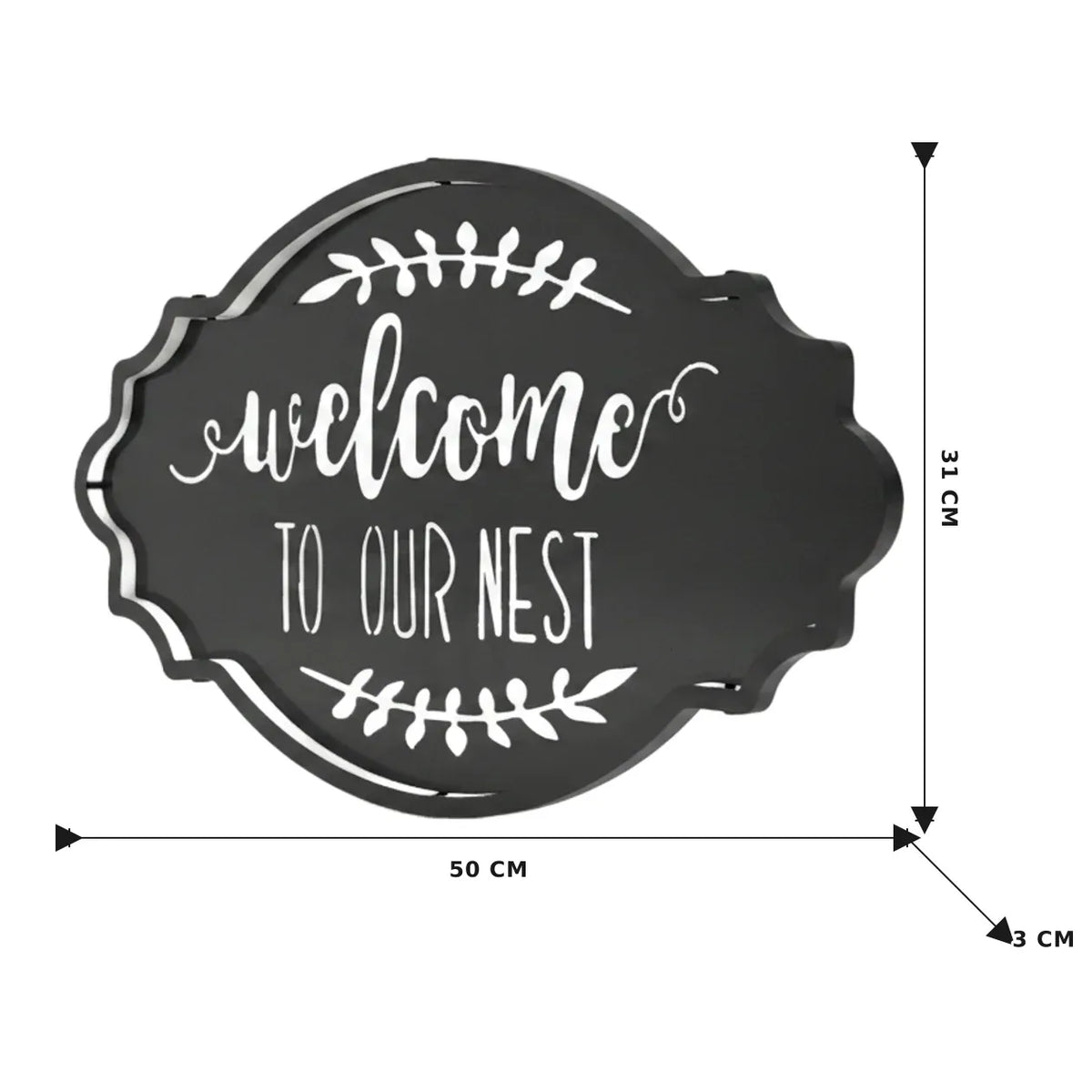Welcome To Our Nest Metal Sign 50cm — product image 4
