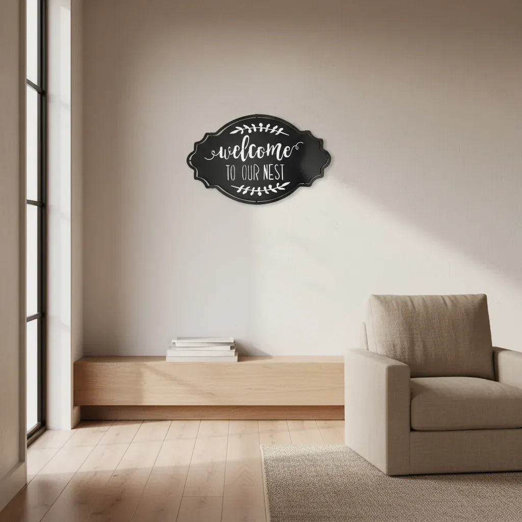 Welcome To Our Nest Metal Sign 50cm — product image 5