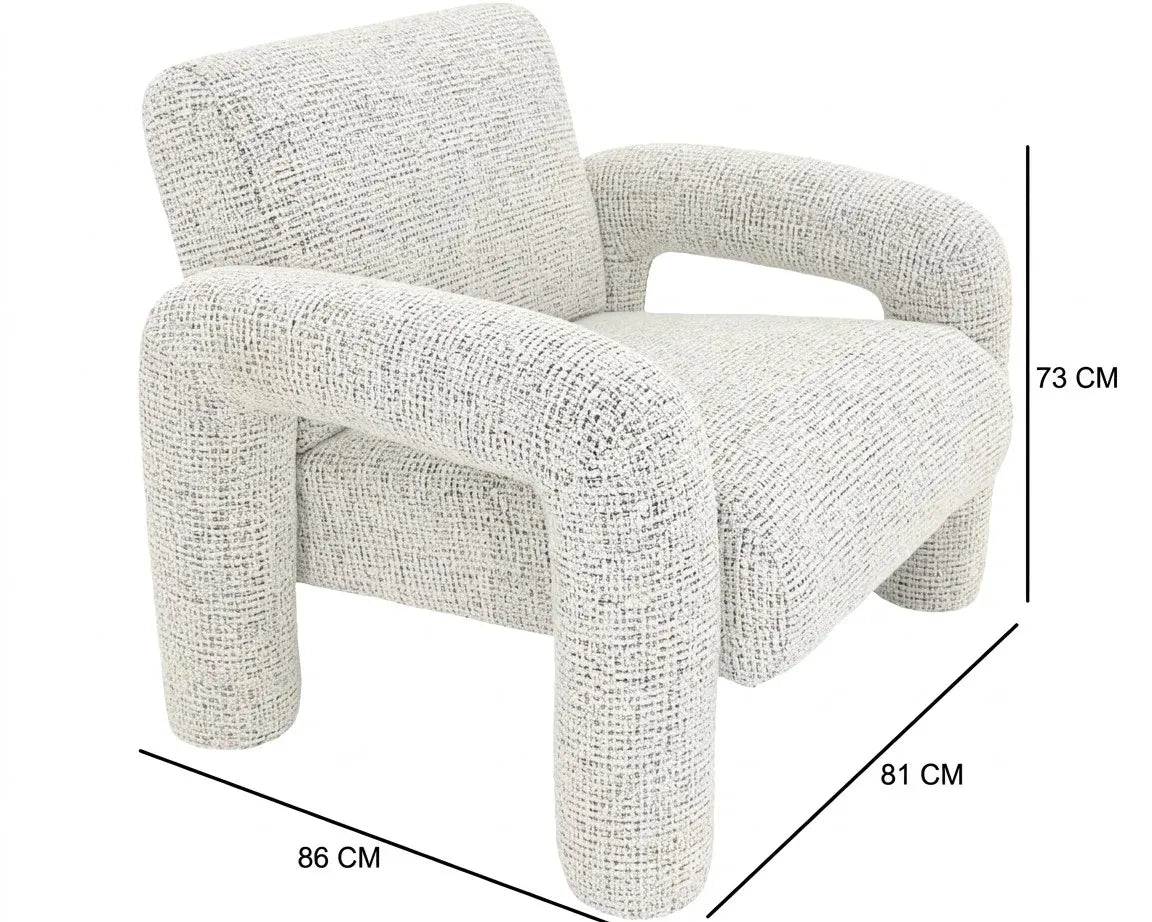 Lily Chair - Beige, Black & White