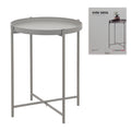 Bulk 4 Round Metal Tray Table Cream 38x50cmh