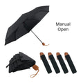 Bulk 12 Black Collapsible Umbrella Manual Open 53.5cm