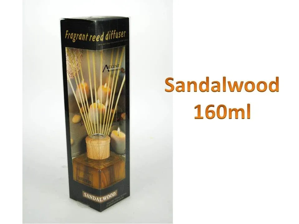 bulk 12 Fragrant Oil Diffuser Sandalwood 160ml 12 Rattan Sticks