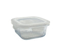 bulk 24 Borosilicate Glass Container w/ Lid Square 520ml 14cm — product image 1