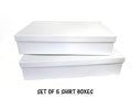 Bulk 6 White Rectangle Shirt Box 34x22x7.5cm Set Of 5