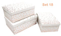 Bulk 2 White Gift Box Foiled Confetti set18 43x34x16cm