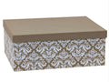 Bulk 2 Kraft Damask Gift Box Set 18 43x34x16cm