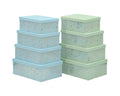 Bulk 2 Silver Foiled Floral Gift Box set18 43x34x16cm 2 Asst Cols