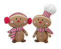 Bulk 6 Xmas Gingerbread Plush Sitting 30-38cmh 2 Asst