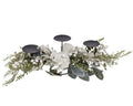 Xmas White Hydrangea & Berry Centerpiece 62cm