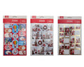 Bulk 36 Xmas Stickers Foiled pk32