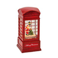 Bulk 4 Xmas Led Telephone Box Lantern 8x8x16.6cm
