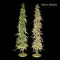 Bulk 2 Xmas Led Metallic Tinsel Tree 100cm 400led 2 Asst