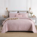 100% Cotton Embossed Blush Medallion Majesty Coverlet Bedspread Set