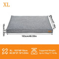 Removable-Cover Shredded-Foam Dog Sofa Bed - Grey, XL, 103 × 69 × 10 cm