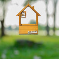 Brown Wooden House Hanging Wild Bird Feeder – product image 1 of 5