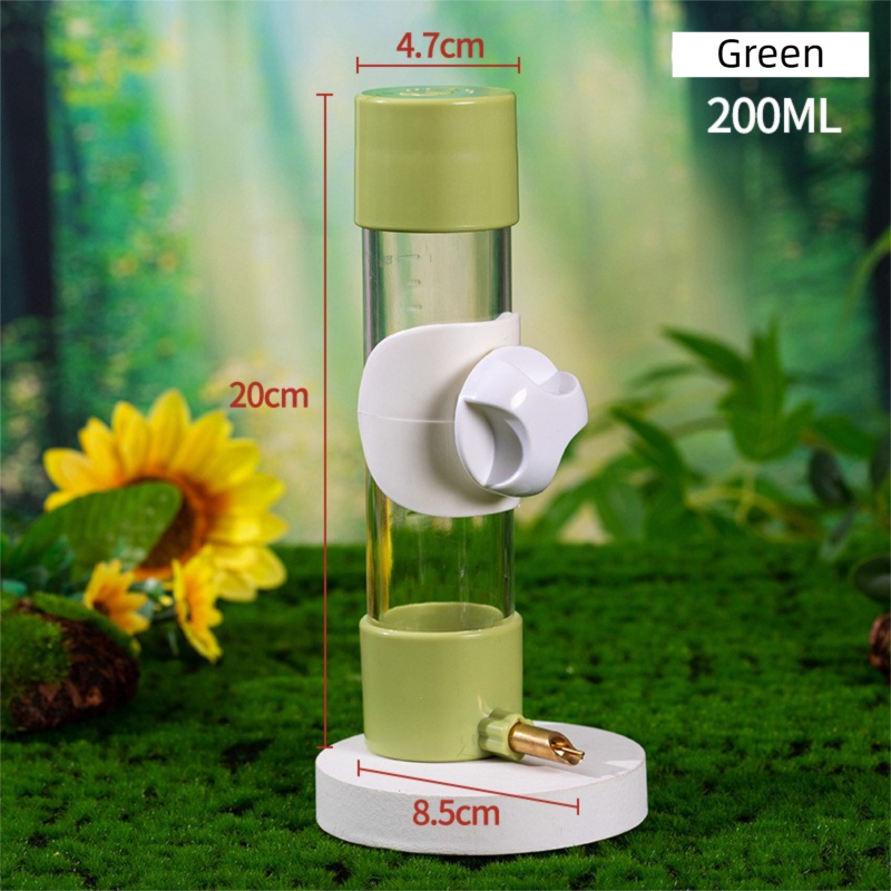200 ml Bird Water Dispenser with Needle Valve - Green / Flat Cap – product image 1 of 5