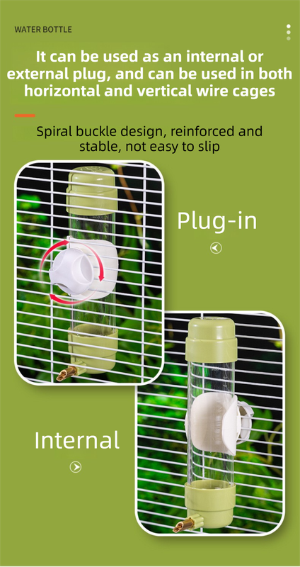 200 ml Bird Water Dispenser with Needle Valve - White / Threaded Cap – product image 5 of 5