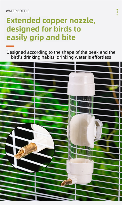200 ml Bird Water Dispenser with Needle Valve - Green / Threaded Cap – product image 2 of 5