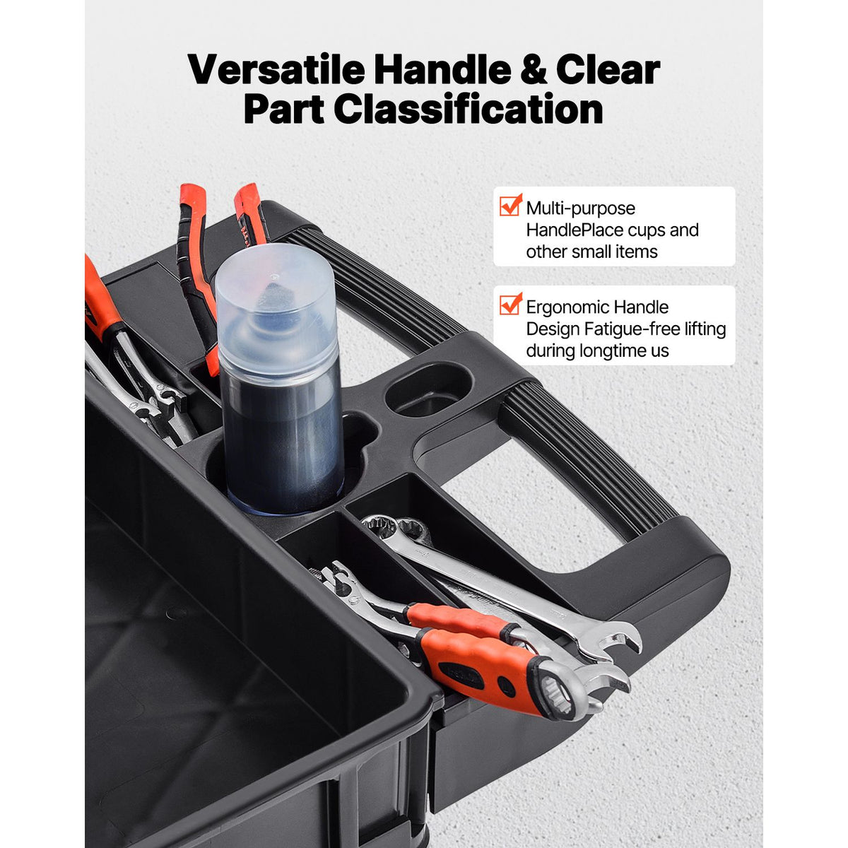 Heavy-Duty Rolling Utility Service Cart - Three Shelves, Up to 249 kg