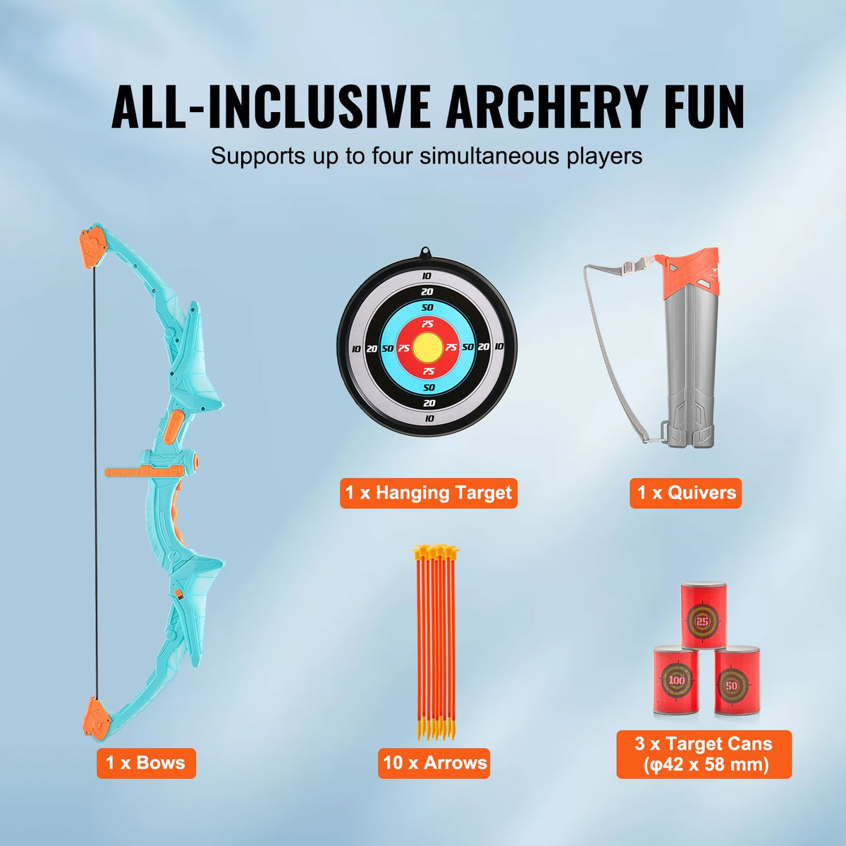 Kids Bow and Arrow Set LED Light Up Outdoor Archery Kit Children 10 Arrows — product image 2