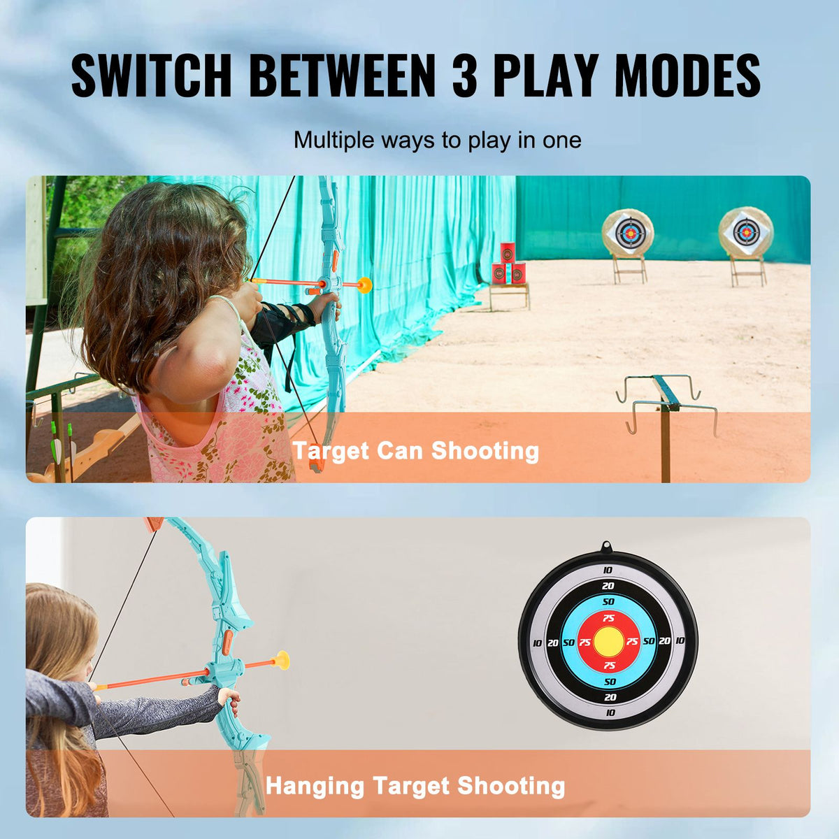 Kids Bow and Arrow Set LED Light Up Outdoor Archery Kit Children 10 Arrows — product image 4
