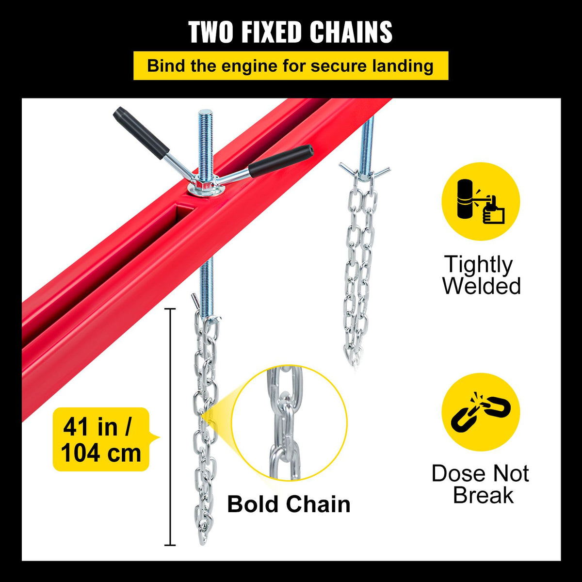 Engine Support Bar Engine Load Leveler 1100 Lbs Transmission w/ Dual Hook — product image 4