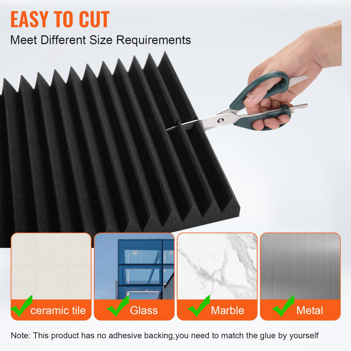 Acoustic Foam Panels 50 Pack 12 x 12 x 2 in for Studio Wall and Ceiling — product image 4