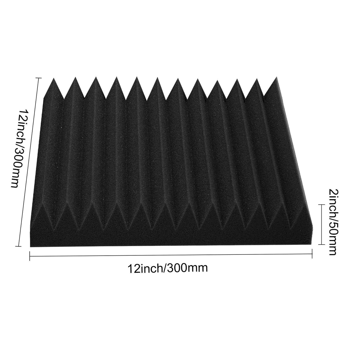 Acoustic Foam Panels 50 Pack 12 x 12 x 2 in for Studio Wall and Ceiling — product image 8