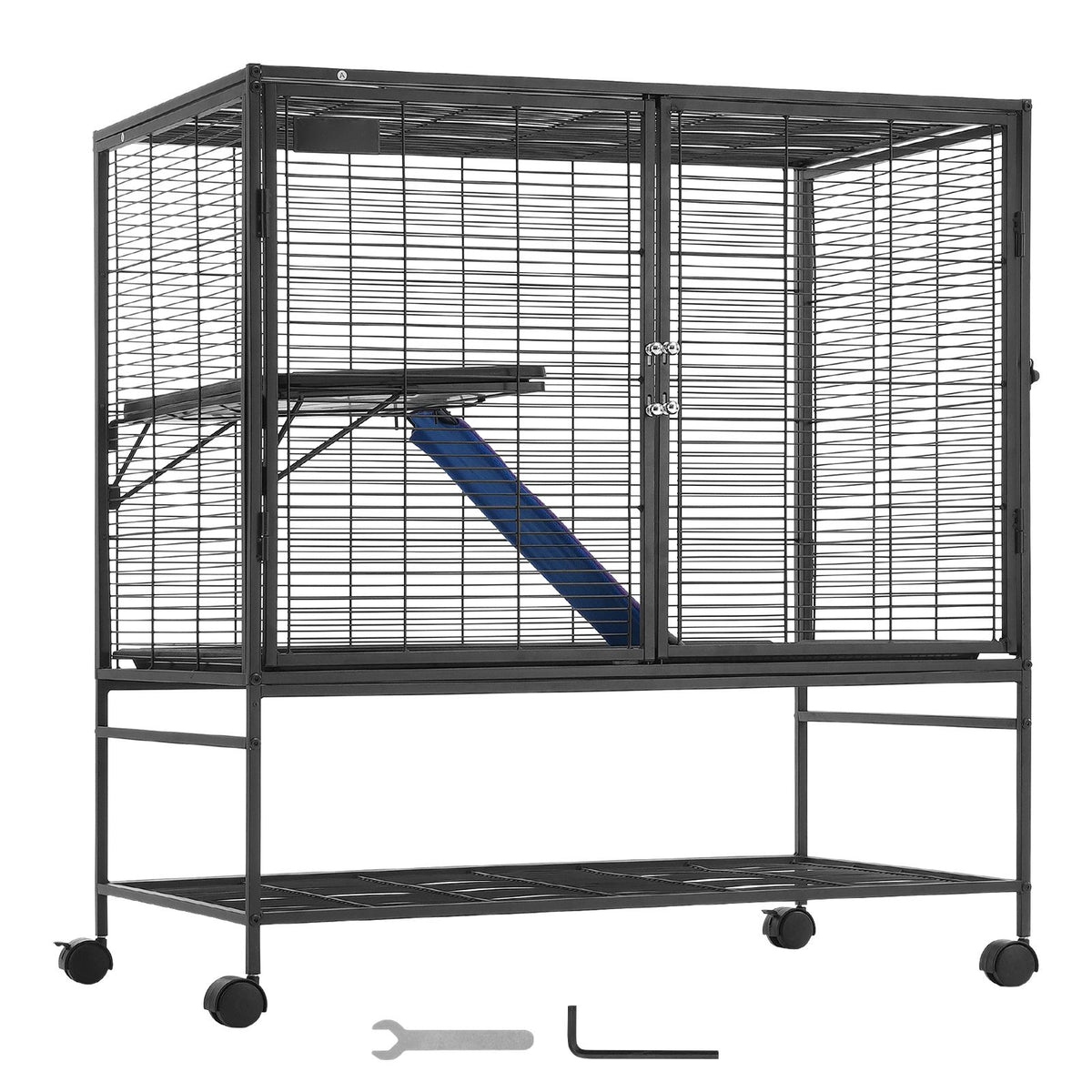 2-Tier Rolling Ferret & Small Animal Cage - 39 in