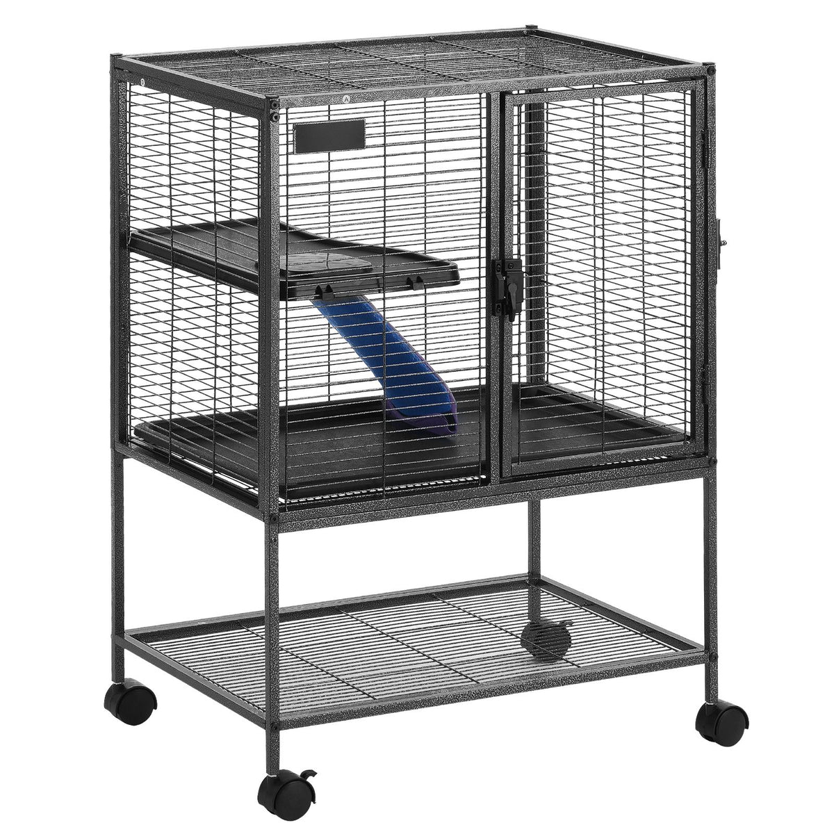 2-Tier Rolling Ferret & Small Animal Cage - 34 in