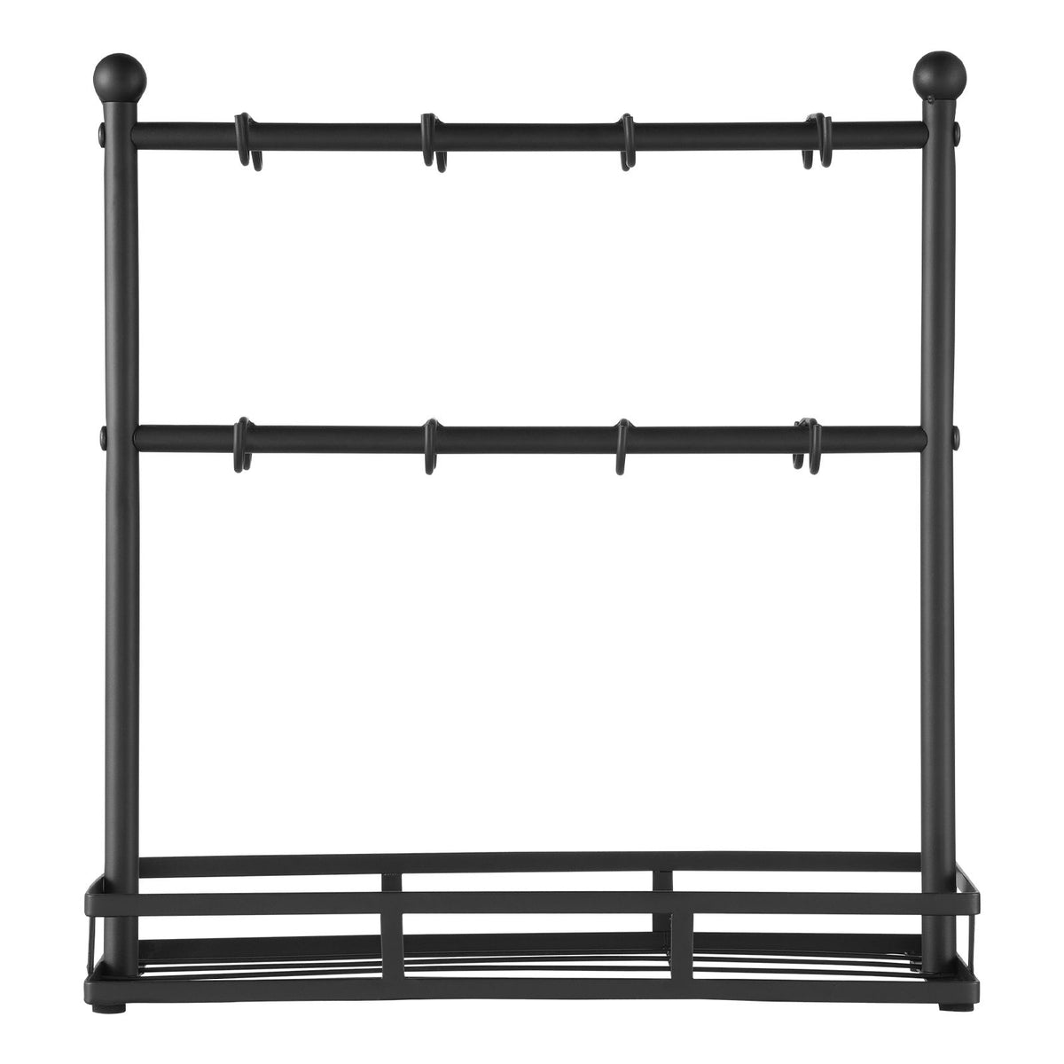 Countertop 16-Hook Coffee Mug Rack with Storage Base