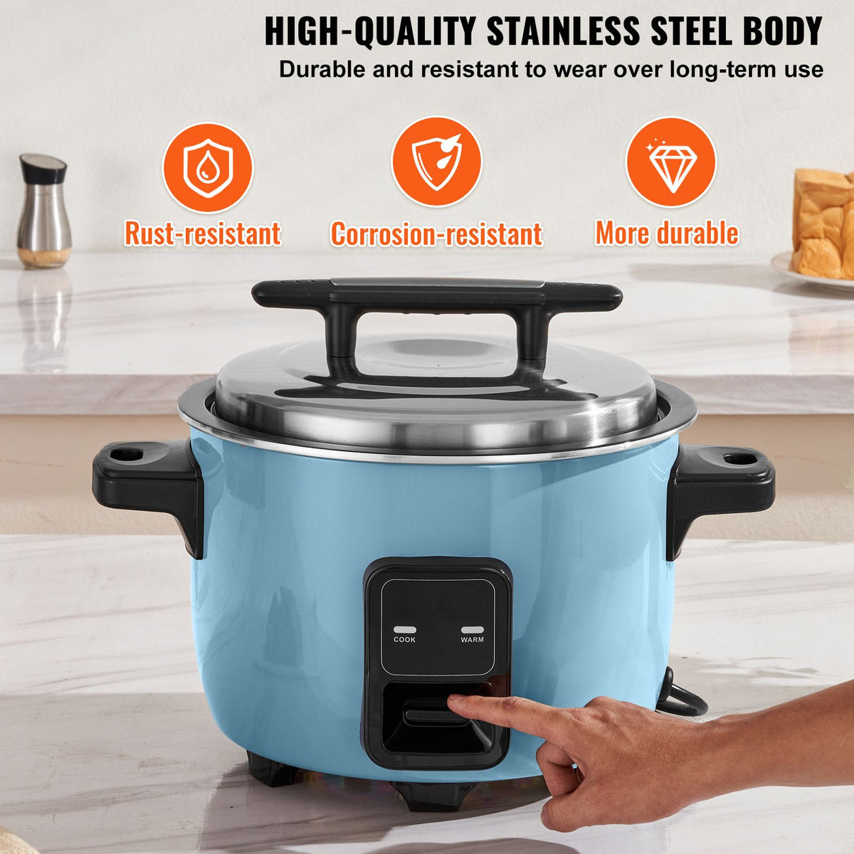 13 L Commercial Rice Cooker and Warmer – Up to 60 Cups