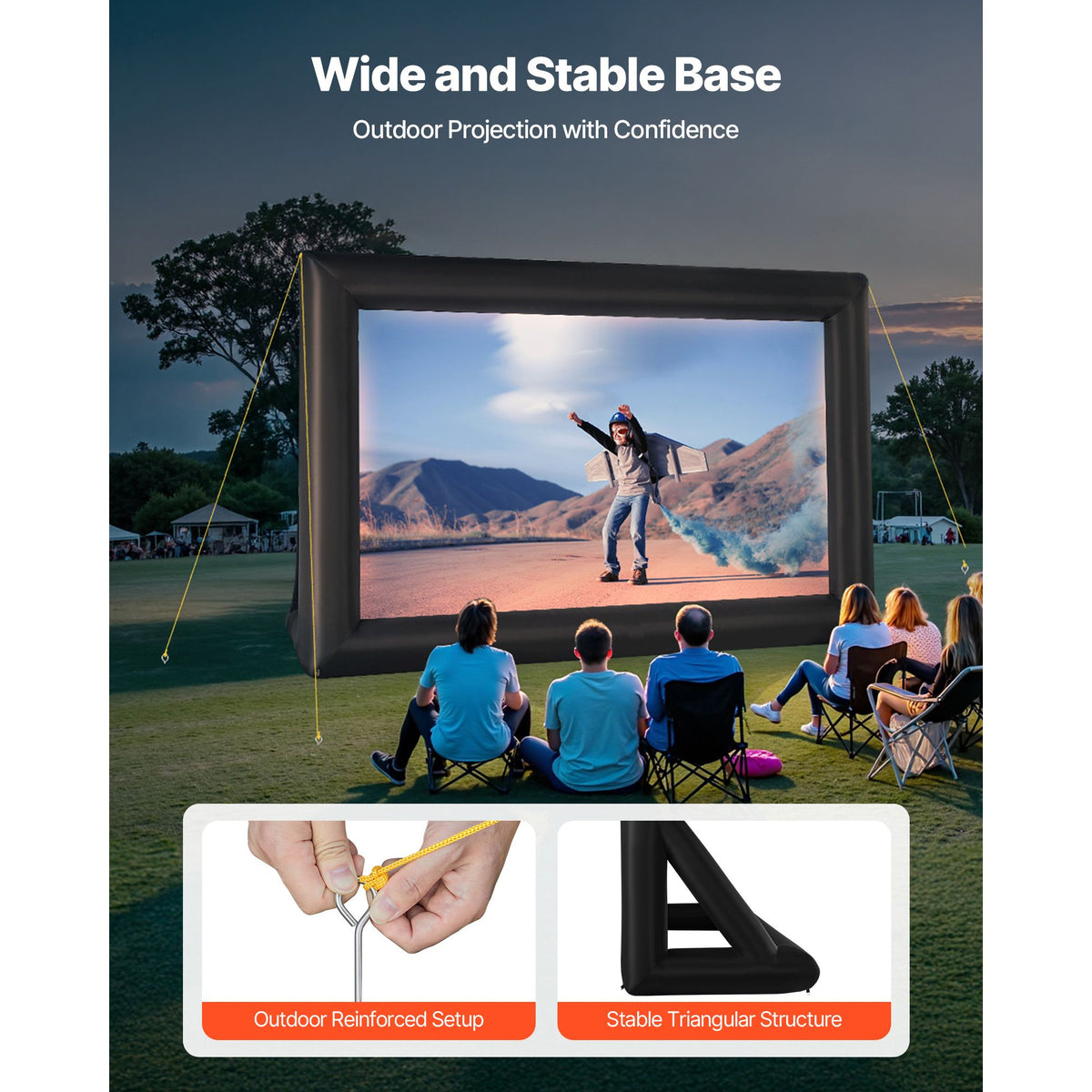 20 ft Inflatable Movie Screen 16:9 600D Movie Projector with Portable Bag — product image 5