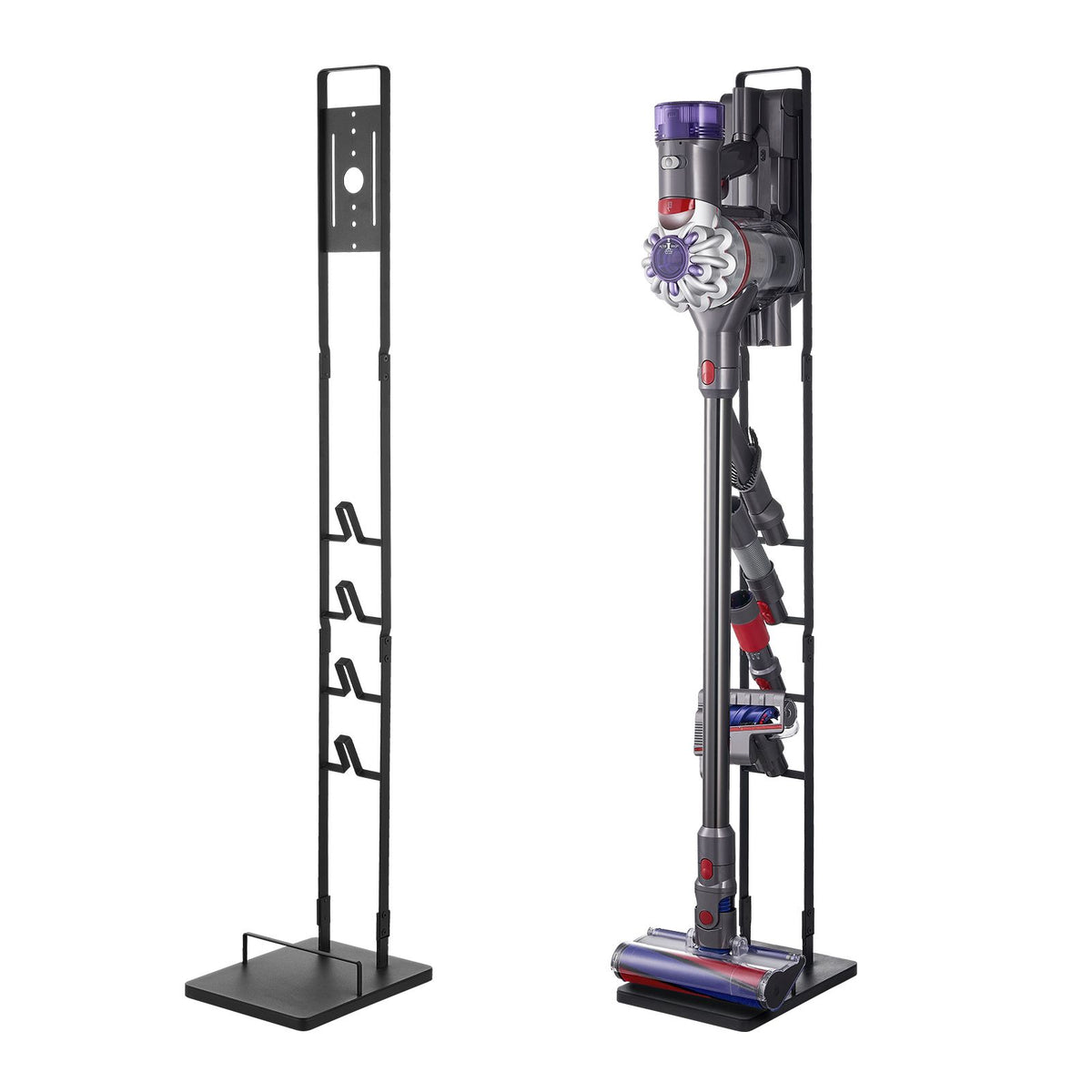 Vacuum Stand, Compatible With Dyson V6 V7 V8 V10 V11 V15, Stable Vacuum Stand Holder with 4 Hooks for Dyson DC30 DC31 DC34