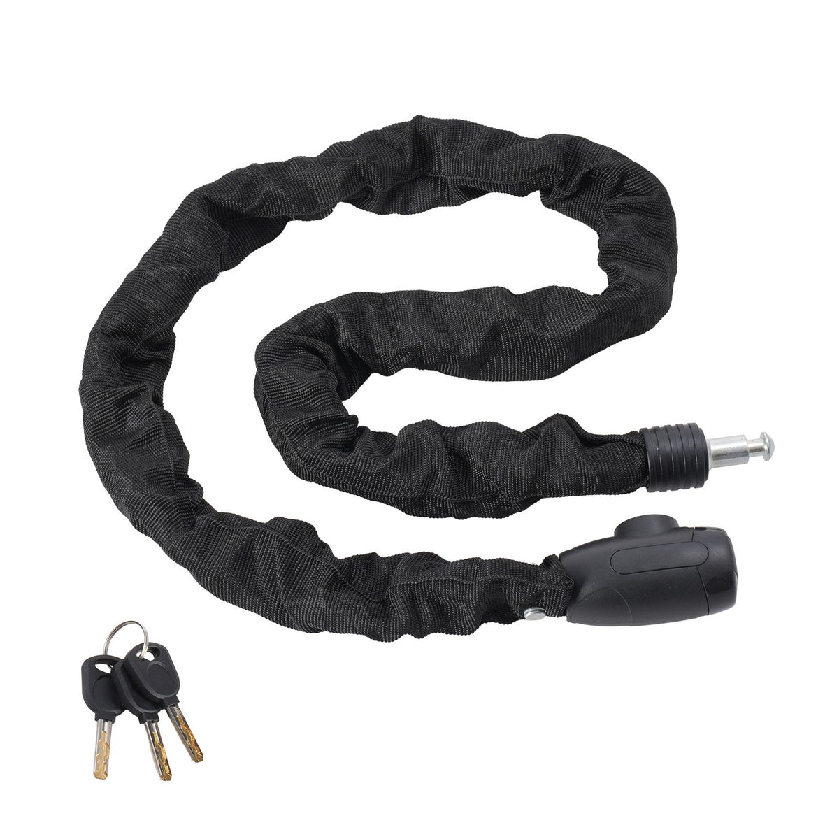 Keyed Steel Bicycle Chain Lock – 8 mm × 1.2 m, 4 Keys