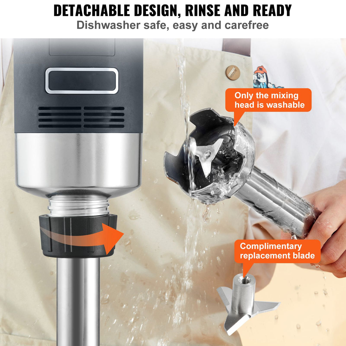 Commercial 750W Variable-Speed Immersion Blender – Supplier V952-M9WC