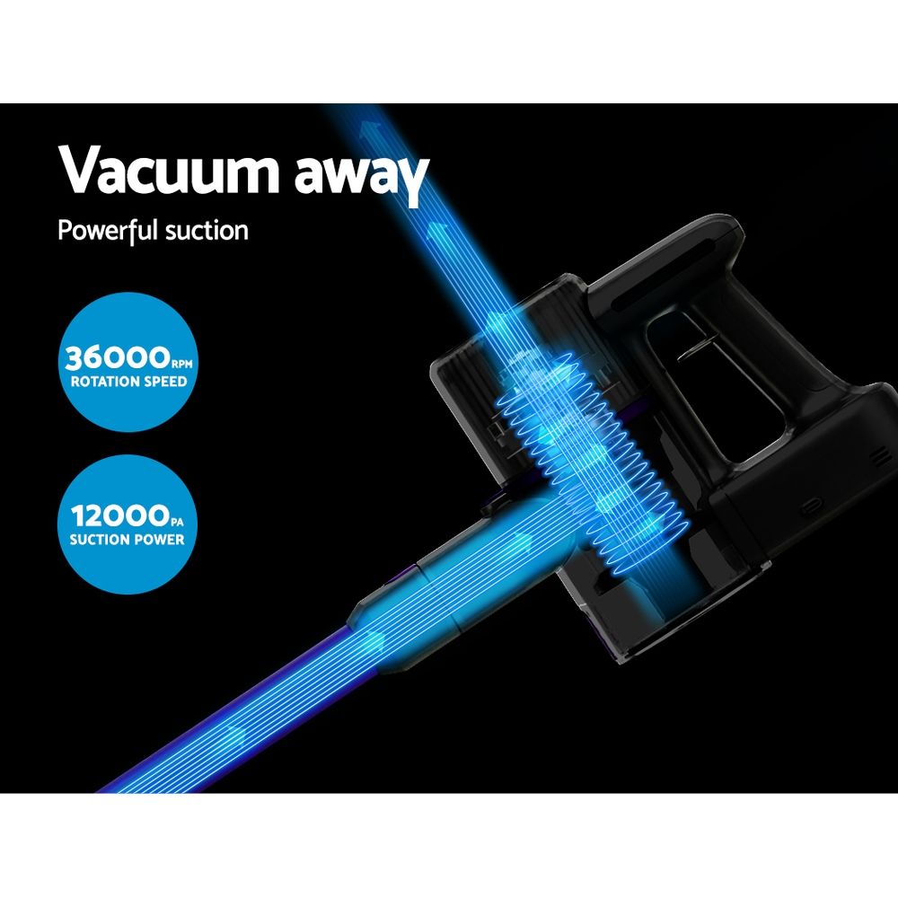 Devanti Stick Vacuum Cleaner Bagless Cordless 120W Purple — product image 2
