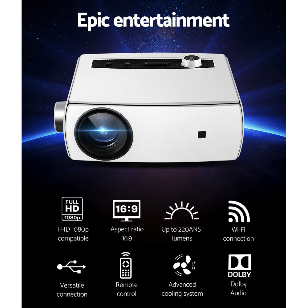 Devanti Mini Video Projector Wifi USB HDMI Portable HD 1080P Home Movie — product image 5