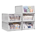 Artiss Foldable Stackable Wardrobe Organisers – 5-Pack