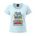 ADHD Macarena Women's Tencel Baby T-Shirt V2 - Light Blue front 3D mockup