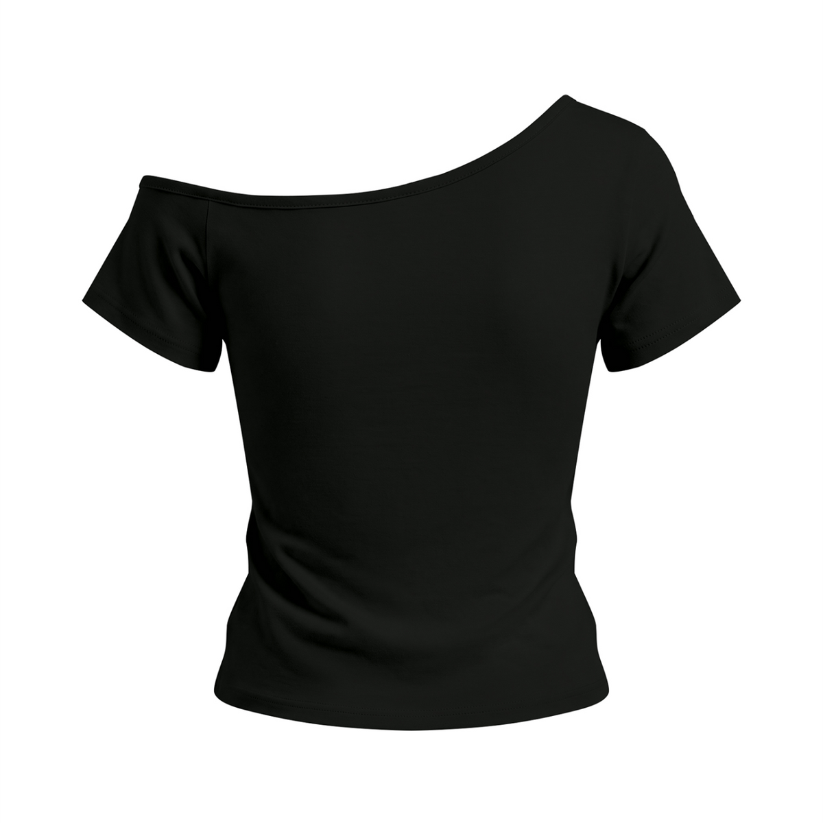 My Husband Is a Dungeon Master Women's Off-the-Shoulder T-Shirt - Black back mockup